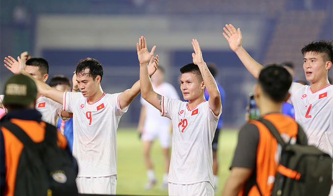 ĐT Việt Nam mở màn AFF Cup 2024 bằng chiến thắng đậm trước Lào - Ảnh: Đức Cường