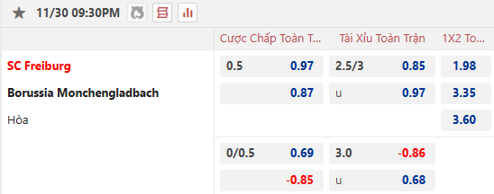 Nhận định, soi kèo Freiburg vs Monchengladbach, 21h30 ngày 30/11: Bảo vệ vị trí - Ảnh 1