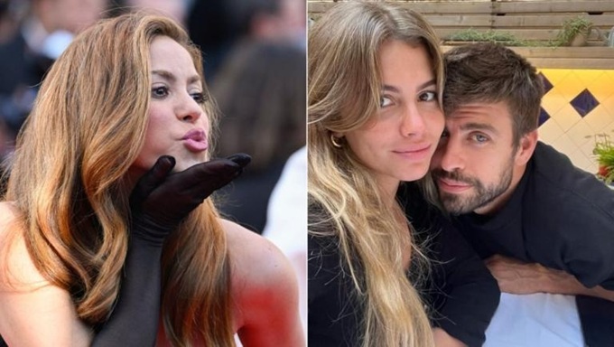 Shakira (trái) đã bất ngờ phát hiện mối quan hệ ngoài luồng của Pique với Clara Chia